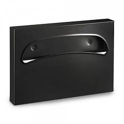 Металевий чорний диспенсер гігієнічних одноразових накладок на унітаз