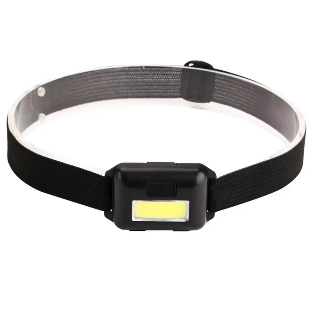 Налобний ліхтар COB 10 W на 3×AAA – яскраве світло, 4 режими чорний, фото 1