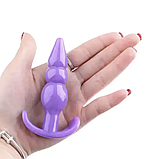 Набір силіконових анальних пробок та ланцюжка 3 шт., Стимулятори ануса + Лубрикант, Інтимні іграшки, фото 6