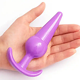 Набір силіконових анальних пробок та ланцюжка 3 шт., Стимулятори ануса + Лубрикант, Інтимні іграшки, фото 7