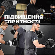 Лапи боксерські PowerPlay 3044 Pro Carbon Ultra Series Чорні PU [пара], фото 10