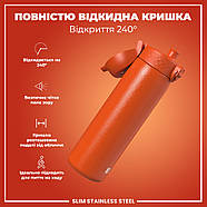 Пляшка для води металева ION8 600 мл. Stainless Steel , Hearty Orange, фото 3