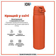 Пляшка для води металева ION8 600 мл. Stainless Steel , Hearty Orange, фото 6