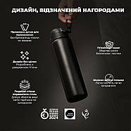 Пляшка для води металева вакуумна ION8 920 мл. Vacuum Insulated, Black, фото 4
