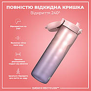 Пляшка для води ION8 1000 мл. BPA Free, Times To Drink, (ЕКО пляшка) BPA Free, Periwinkle &Rose, фото 3