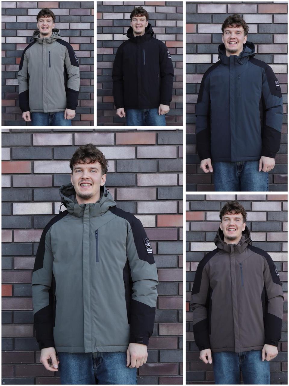 Стильна подовжена зимова куртка в чорному кольорі, фото 1