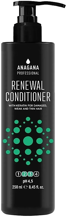 Кондиціонер "Відновлення" з меланіном для пошкодженого, слабкого та тонкого волося Anagana (250мл.)