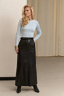 Спідниця жіноча з екошкіри чорна