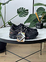 Зимові чорні шкіряні чоловічі термо кросівки Asics Gel-Kahana 8 Gore-Tex Marathon Running / Водонепроникні Асікс Гортекс