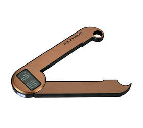 Кухонні електронні ваги Grunhelm KES‑055FG до 5 кг з LCD-дисплеєм та функцією «тарування», платформа метал серія Bronze