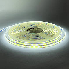 LED стрічка OEM COB 320шт/м 10W/м 24V 8мм IP33 (6000-6500К) 10 метрів ST-24-8-COB-320-CW 27342