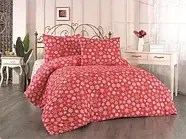 Новорічний комплект постільної білизни з фланелі ТМ Belizza сімейний розмір Draw red