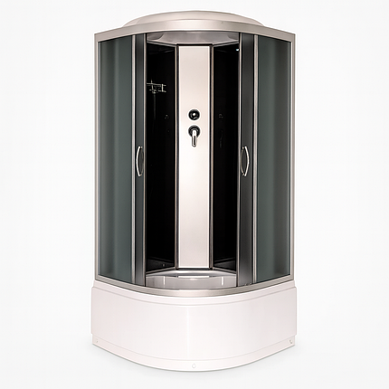 Душовий бокс Vivia 95 RC BF Black Fabric 90х90х215 см з глибоким піддоном тоноване скло, фото 1