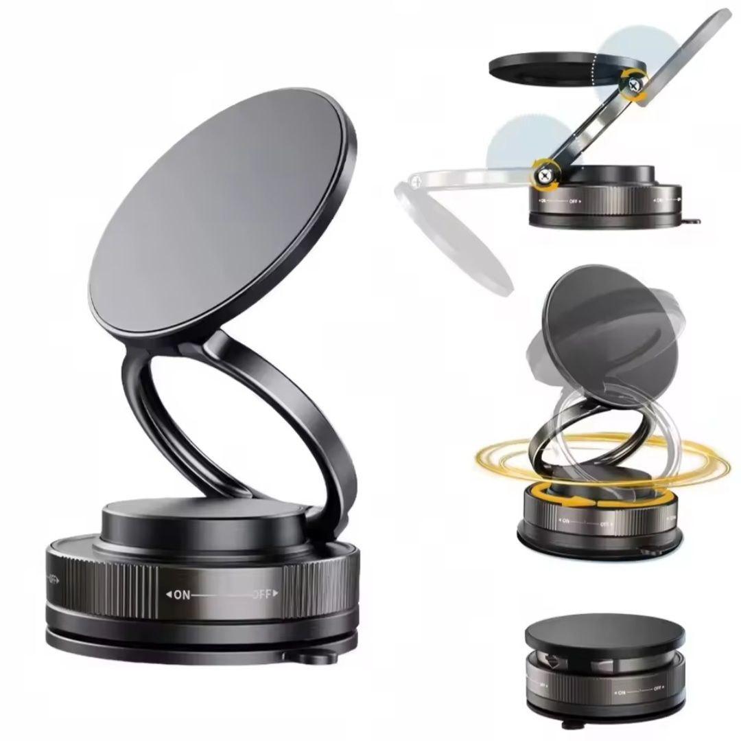 Магнітний автомобільний тримач для телефону з поворотом 360° з вакуумною присоскою