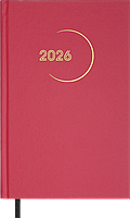 Щоденник датований 2026 (A5, жорстка обкладинка, малиновий) Buromax Madam BM.21170-29