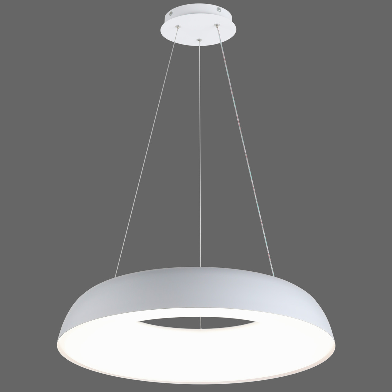 Люстра світлодіодна підвісна 58см 80W  з пультом і додатком (97-MD6018 (580) WH)