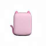 Портативний термопринтер мобільний міні принтер з наклейками Котик рожевий з набором паперу 12 шт, фото 7