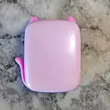 Портативний термопринтер мобільний міні принтер з наклейками Котик рожевий з набором паперу 12 шт, фото 9