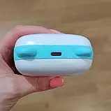 Портативний термопринтер мобільний міні принтер з наклейками Котик X5 бірюзовий з набором паперу 12 шт, фото 10