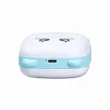 Портативний термопринтер мобільний міні принтер з наклейками Котик X1 бірюзовий з набором паперу 12 шт, фото 5