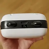 Портативний термопринтер мобільний міні принтер з наклейками Котик 09 чорний з набором паперу 12 шт, фото 9