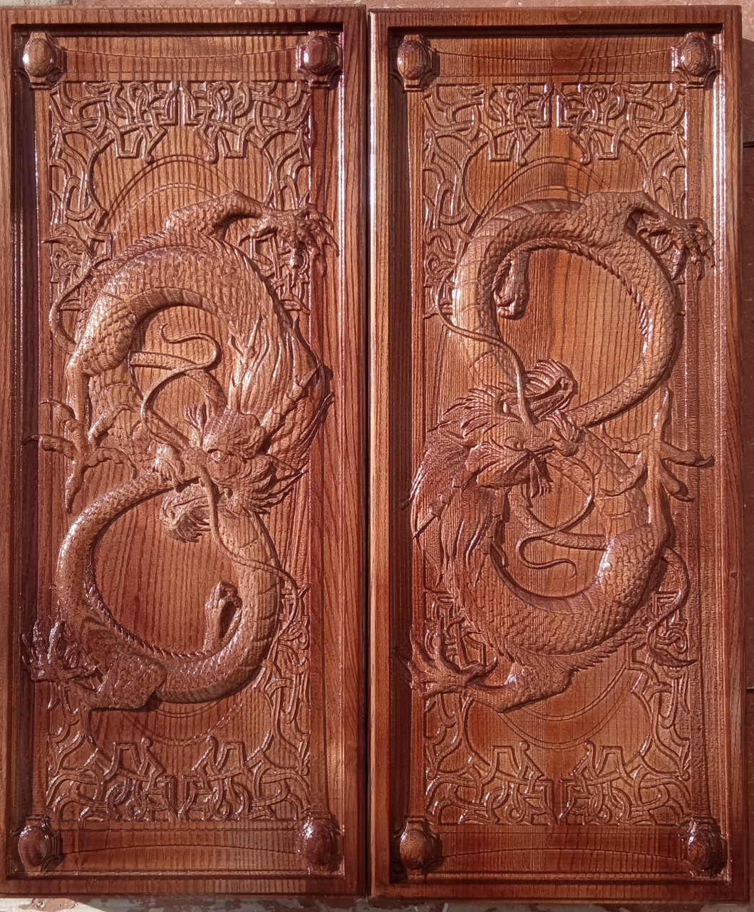 Нарди Дракон 60х50см дерев'яні ручної роботи, фото 1