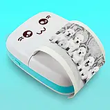 Портативний термопринтер мобільний міні принтер з наклейками Котик 09 бірюзовий з набором паперу 12 шт, фото 7