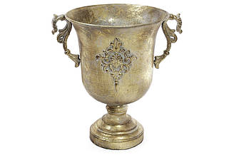 Кашпо металеве золоте 37см