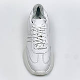 Жіночі шкіряні кросівки білого кольору на шнурівці Danshoes 413/8 білі розмір 36, фото 3