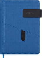 Щоденник датований 2026 (A5, жорстка обкладинка, синій) Buromax Galaxy BM.2123-02