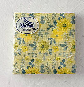 Серветки паперові двошарові Квіти 33*33 см 20 штук (120439)