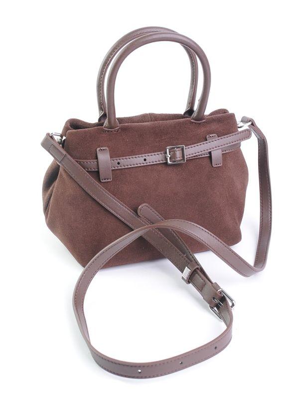 Сумка Женская  замш кожа 990172-2 Coffee.Купити жіночі сумки гуртом і в роздріб із натуральної шкіри в Україні