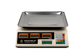 Торгові ваги Grunhelm GSC-052 до 50 кг з платформою 240×300 мм ЖК-дисплей підсвітка живлення від мережі та акумулятора