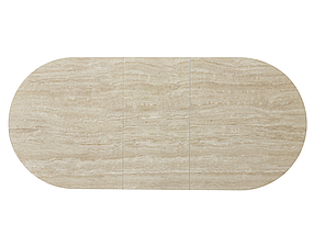 Верона TML-1335 стіл розкладний 140/180х80 см матова кераміка римський травертін + капучино TM Vetro Mebel, фото 5