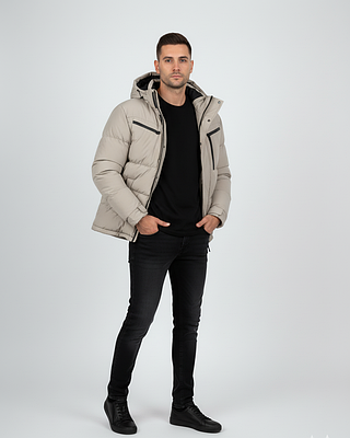 Куртка чоловіча зимова бежева (SP8615)