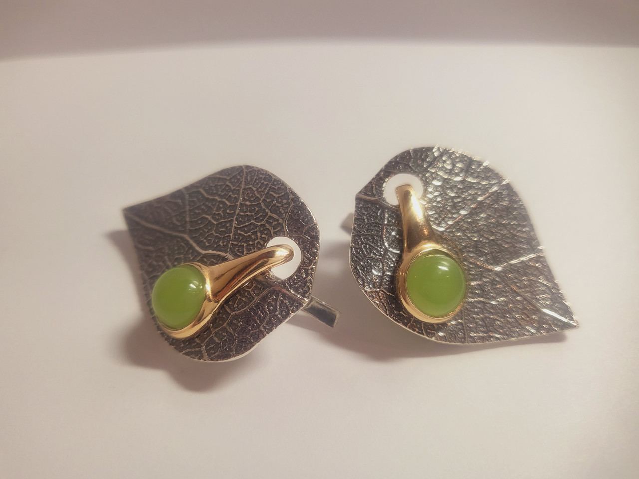 Серебряные женские серьги Фикус, фото 1