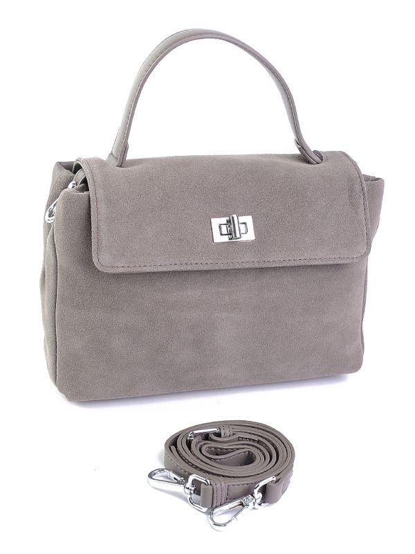 Сумка Женская замш кожа Y-516 Grey.Купити жіночі сумки гуртом і в роздріб із натуральної шкіри в Україні, фото 1