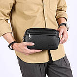 Нова стильна чоловіча сумка через плече, оптова чоловіча сумка ОПТ, фото 4