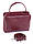 Сумка Женская  замш кожа Y-516 Wine Red.Купити жіночі сумки гуртом і в роздріб із натуральної шкіри в Україні, фото 2