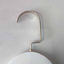 Деревяні плічки вішалки  38 см білі з хромованим гачком з перекладиною  для верхнього одягу упаковка 10 шт, фото 4