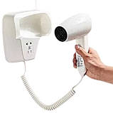 Фен для волосся настінний стаціонарний 1200Вт SK-CF-2217 Білий, фото 4