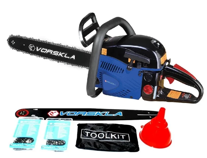 Бензопила VORSKLA ПМЗ ПМЗ 58-3.5 (металева кришка стартеру, 2 шини, 2 ланцюга 405 мм), фото 1