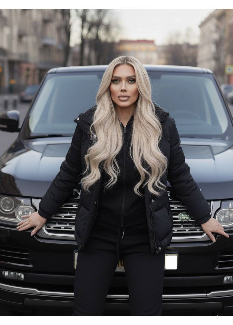 Зимня жіноча тепла куртка з капюшоном 42-46 та 48-50, фото 1