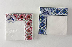 Серветки паперові двошарові Вишиванка 33*33 см 20 штук (141696)