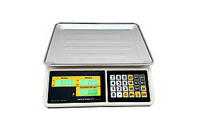 Торгові ваги Grunhelm GSC-055 до 50 кг платформа 230×330 мм ЖК-дисплей підсвітка живлення мережа/акумулятор