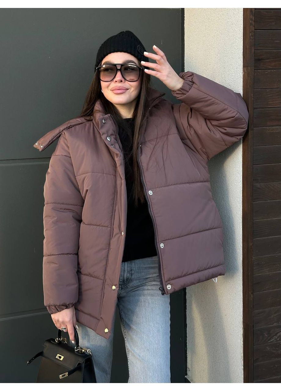 Жіноча  зимова куртка з капюшоном 42-46 та 48-50, фото 1