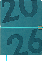 Щоденник датований 2026 (A5, гнучка обкладинка, бірюзовий) Buromax Best BM.2126-06