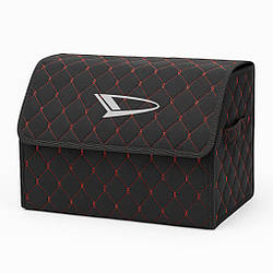 Органайзер у багажник автомобіля, чорний з червоною ниткою та лого Дайхатсу