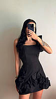 Жіноча вечірня міні сукня з воланами
