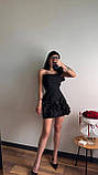 Жіноча вечірня міні сукня з воланами, фото 2